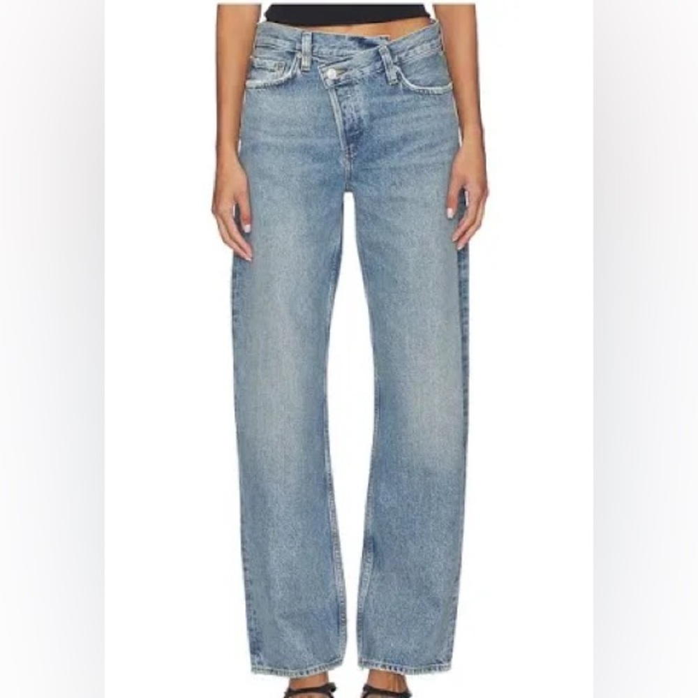 Agolde High Rise Jeans - Medium Blue